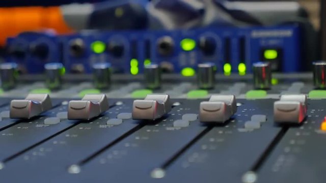 Audio Mixing Board Sliders