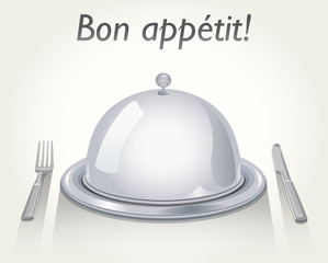 Vector Cloche Dome with Cutlery