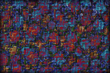 Fototapeta premium Fragment of colorful retro tapestry text, Fragment of colorful r