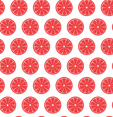 Seamless pattern with grapefruits