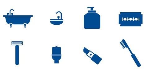 Obraz premium Hygiène et soin en 8 icônes