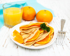 pancakes with orange
