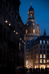 Fototapeta na wymiar Streets of Old Dresden at night