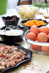 Russian traditional salad 'herring under fur coat'
