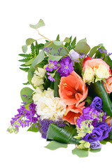 Colorful Flowers Bouquet Isolated