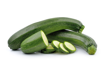 zucchini isolated on white background