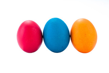 easter eggs isolated on white
