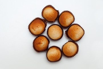 Cupcakes on white