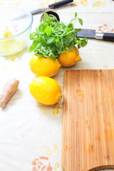 Preparing homemade lemonade