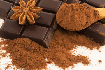 Chocolate,cocoa and anise