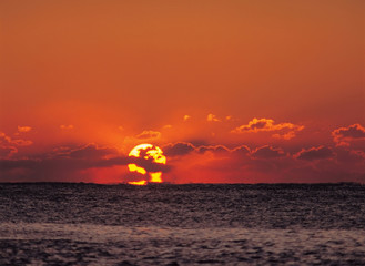 노을과 바다