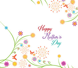 Happy Mothers's Day florals Background