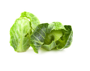 chinese broccoli on white background