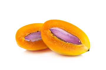 sweet Marian plum thai fruit isolated on white background