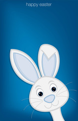 Hiding Easter Bunny card in vector format.