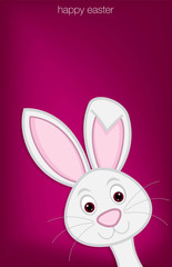 Hiding Easter Bunny card in vector format.