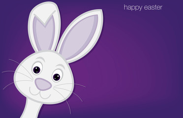 Hiding Easter Bunny card in vector format.