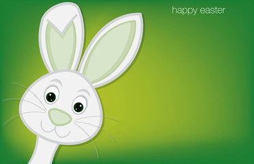 Hiding Easter Bunny card in vector format.