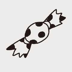 doodle candy seamless pattern background