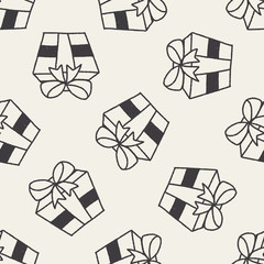 doodle gift seamless pattern background