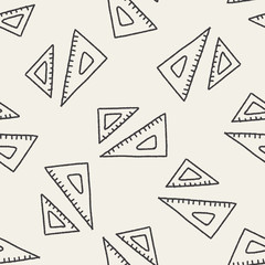Doodle Triangle ruler seamless pattern background