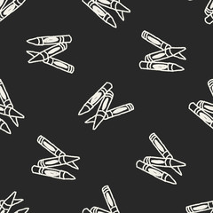 Doodle Crayon seamless pattern background