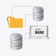 Database design, vector illustration.