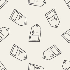 Doodle Tag seamless pattern background
