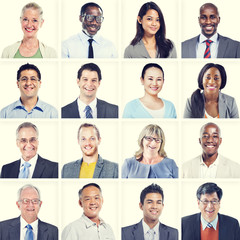 Protrait of Group Diversity People Community Happiness Concept