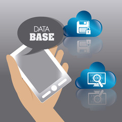 Database design, vector illustration.