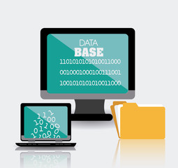 Database design, vector illustration.