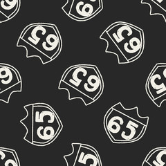 doodle signs seamless pattern background