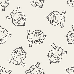 Obraz premium Doodle Baby seamless pattern background