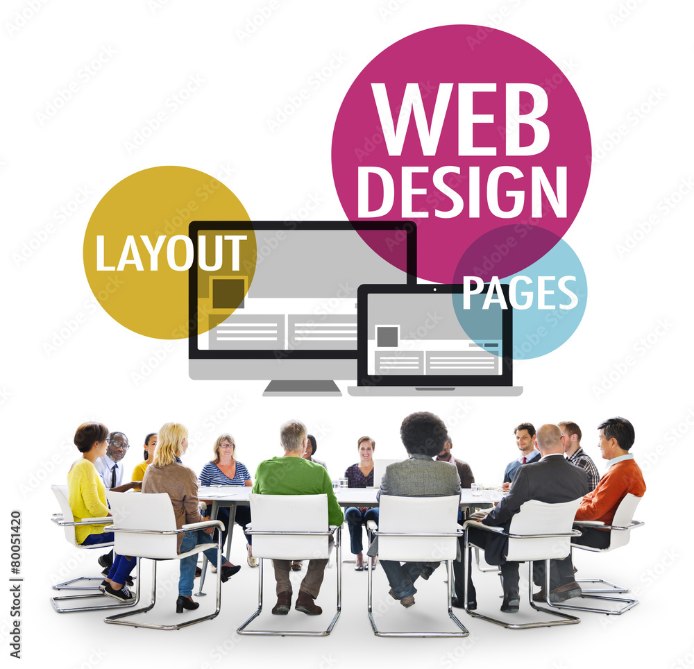 Poster web design content creative website responsive concept