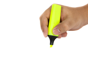 hand hold highlight pen