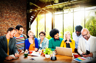 Business Casual People Office Working Discussion Team Concept