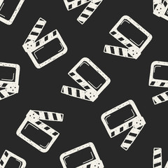 Doodle Clappers seamless pattern background