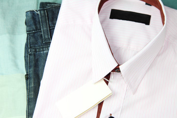 New pink stripes shirt  with jeans
