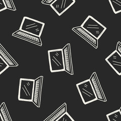 Doodle Notebook computers seamless pattern background