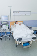 Young woman in hospital