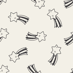 Doodle Meteor seamless pattern background