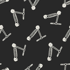 Doodle Scooter seamless pattern background