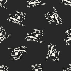 Doodle Helicopters seamless pattern background