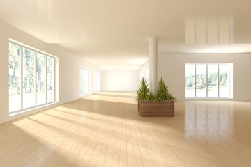 white 3d interior design