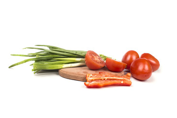 delicious fresh sliced vegetables