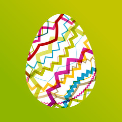 Easter egg fresh spring color line abstract background illustrat