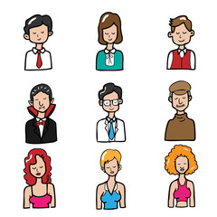 People icons character cartoon