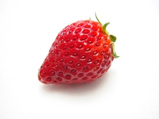 White background of strawberry