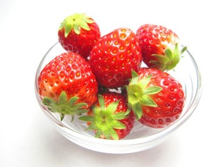 White background of strawberry