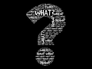 Question mark, Question words vector concept